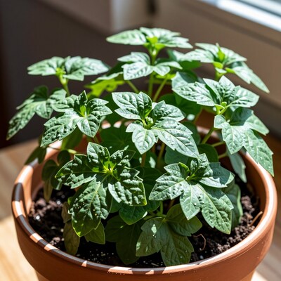 Potted Green Seedling Plant