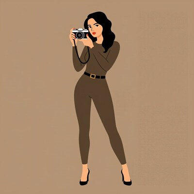 Woman Photographer with Camera