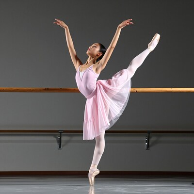 Ballerina in Pink Tutu Arabesque