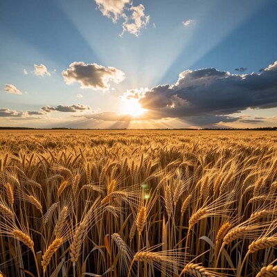 Golden Wheat Field Sunset
