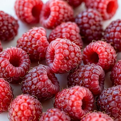 Fresh Raspberries Closeup