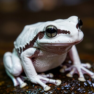 White and Brown Tree Frog