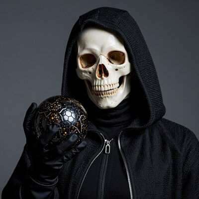Skull Hoodie Holding Mystic Orb