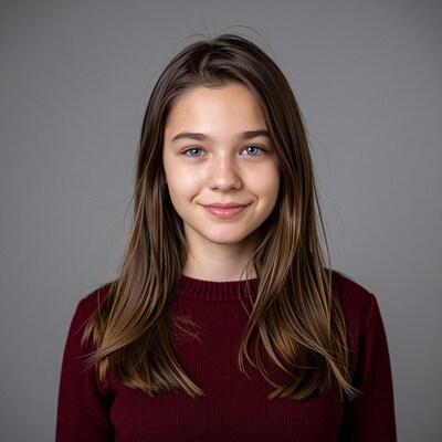 Smiling teenage girl portrait