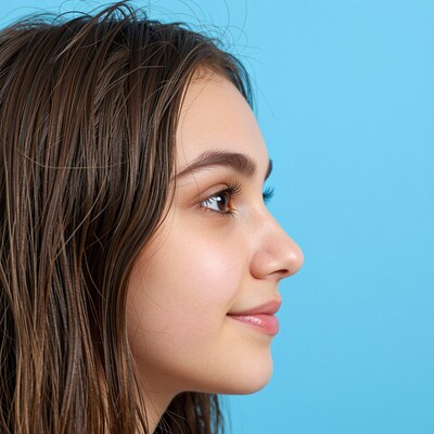 Young woman side profile