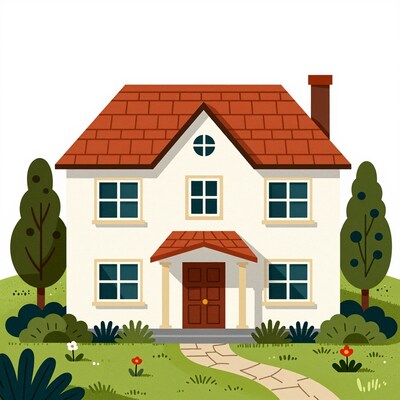 Cartoon House Illustration