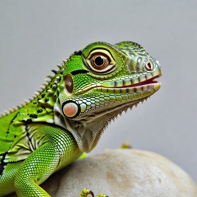 Green Iguana Close-Up