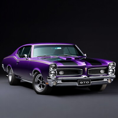 Purple Pontiac GTO Muscle Car
