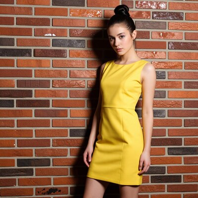 Woman in yellow dress