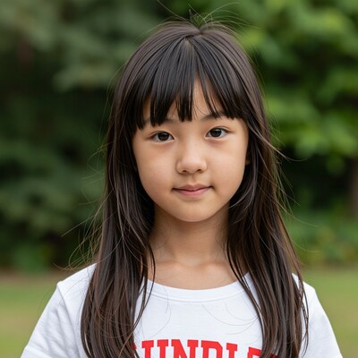 Young East Asian Girl Portrait