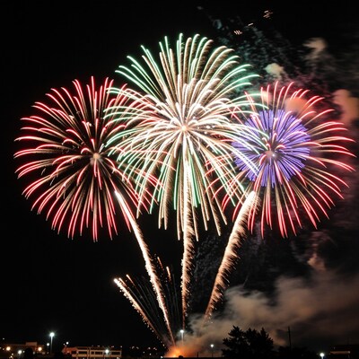 Colorful Fireworks Display