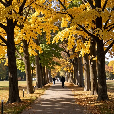 Autumn Tree Lined Path