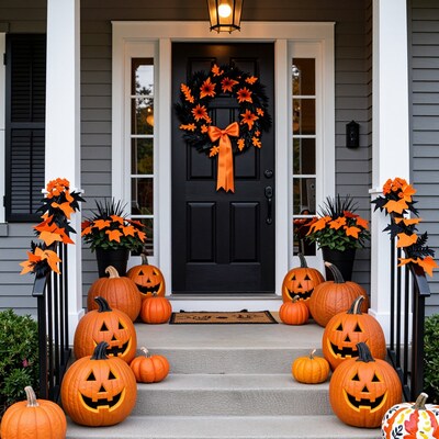 Halloween Pumpkin Porch Decor