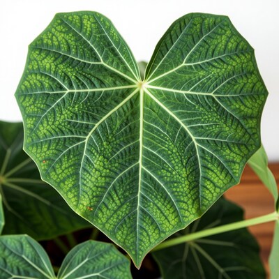Heart-Shaped Green Leaf