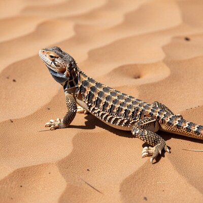 Bearded Dragon on Sand Dunes