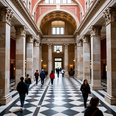 Grand Hallway with Columns