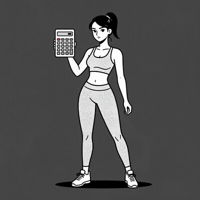 Woman holding calculator
