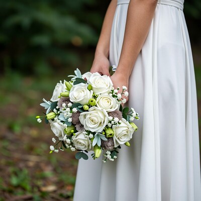 White bridal bouquet
