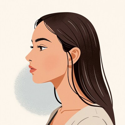 Woman profile illustration