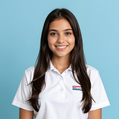 Smiling teenage girl portrait