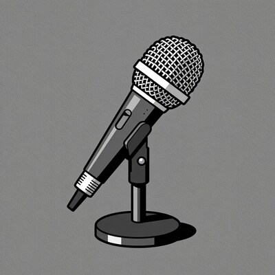 Vintage Microphone Illustration