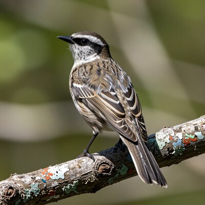 Black-throated Gray Warbler on Branch