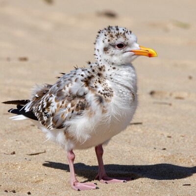 Seagull Chick on Sand