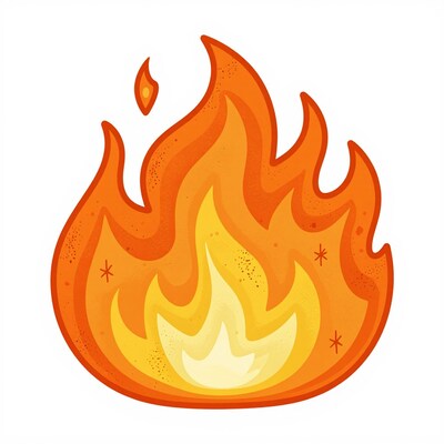 Cartoon fire flame