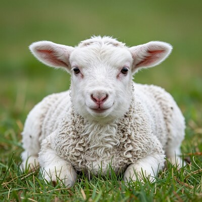 Cute White Lamb