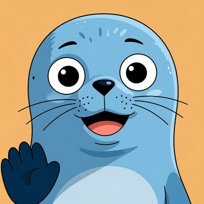 Cartoon Seal Waving
