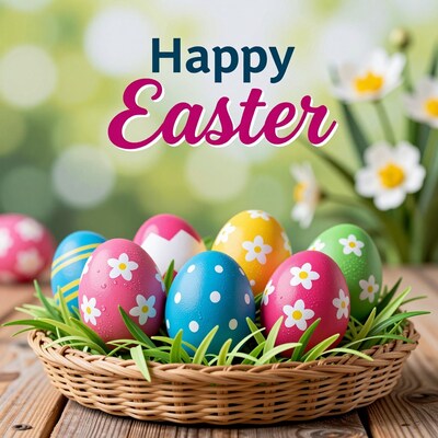 Happy Easter Eggs Basket