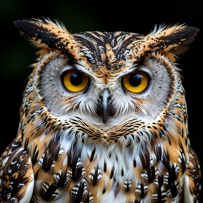 Eurasian Eagle Owl Closeup