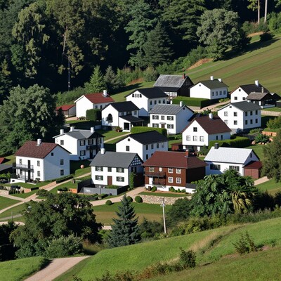 German Village on Hillside