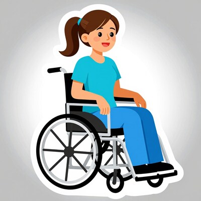 Girl in wheelchair