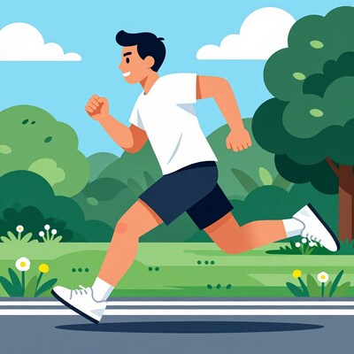 Man running outdoors