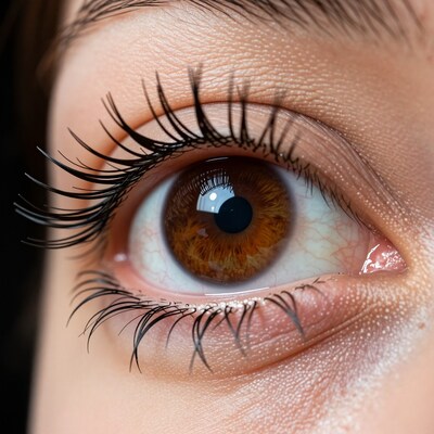 Brown eye close-up