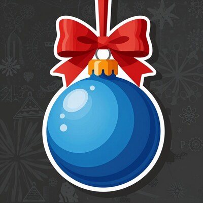 Blue Christmas Ornament