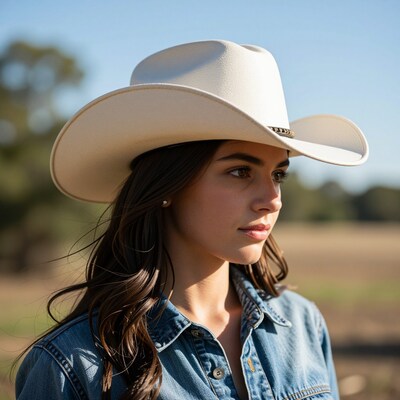Woman in cowboy hat