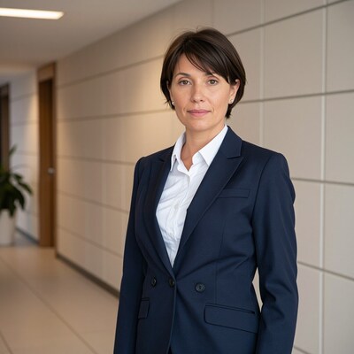 Professional Woman in Blue Suit
