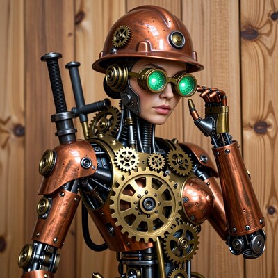 Steampunk Robot Woman