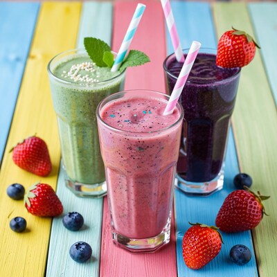 Colorful Fruit Smoothies