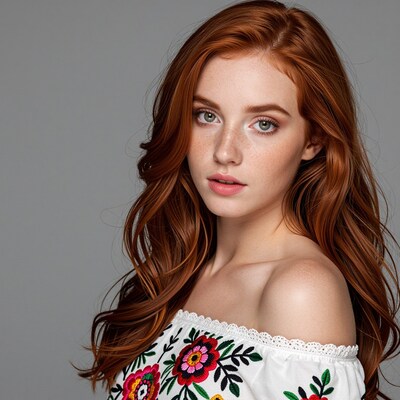 Redhead woman portrait