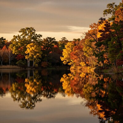 Autumn Lake Reflection