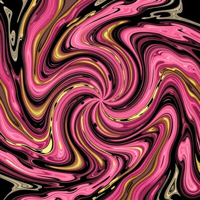 Pink Gold Marble Swirl