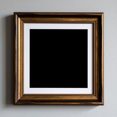 Empty Gold Picture Frame