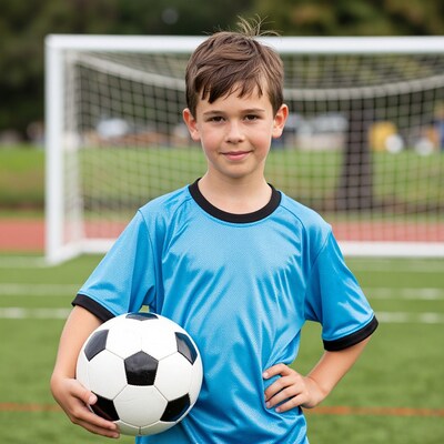 Boy with soccer ball