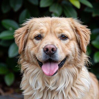 Happy Golden Retriever Portrait