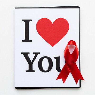 I Love You Red Ribbon Card
