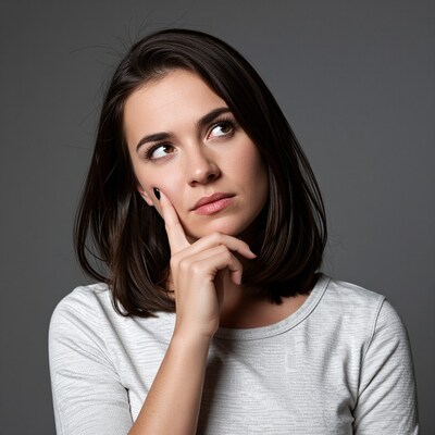 Woman thinking deeply