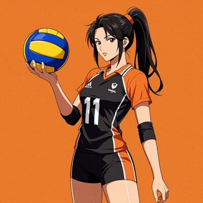 Anime Volleyball Girl